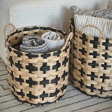 Woven Seagrass Handle Baskets Set