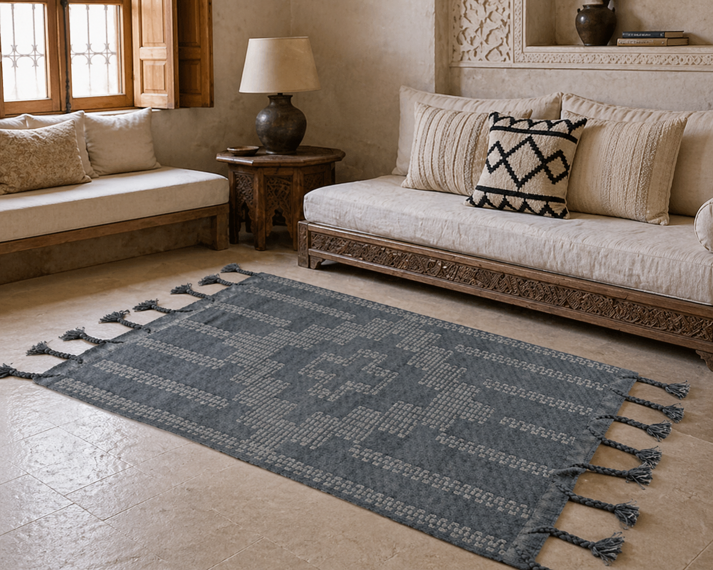 Hand Woven Cotton Area Rug